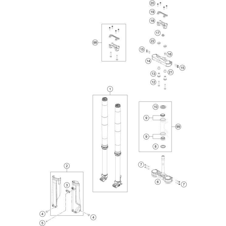FOURCHE TELESCOPIQUE, TE DE FOURCHE HUSQVARNA 300 TE PRO 2026